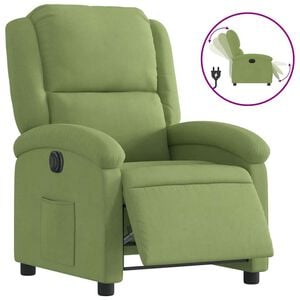 vidaXL Relaxsessel Elektrisch Hellgr&uuml;n Samt