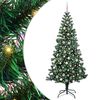 vidaXL K&uuml;nstlicher vorbeleuchteter Weihnachtsbaum Gr&uuml;n 240 cm