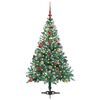 vidaXL K&uuml;nstlicher Weihnachtsbaum Gr&uuml;n 150 cm PVC und Stahl