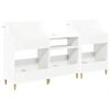 vidaXL Medienregal Set 3 stk. Wei&szlig; 212 x 46 x 112 cm Holzwerkstoff