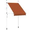 vidaXL Einziehbare Markise Handbetrieben 150 cm Orange und Braun
