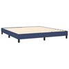vidaXL Boxspringbett mit Matratze & LED Blau 160x200 cm Stoff