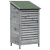 vidaXL Gartenschuppen Grau 59 x 56 x 113,5 cm Massivholz aus Fichte
