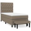 vidaXL Boxspringbett mit Matratze Taupe 80x200 cm Stoff