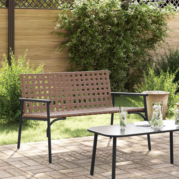 vidaXL Gartenstuhl Schwarz 113 x 79 x 75cm Poly-Rattan