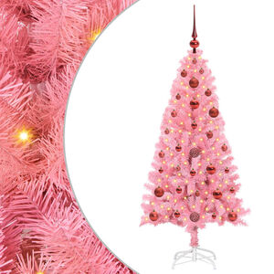 vidaXL Weihnachtsbaum Rosa 120 cm PVC