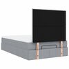 vidaXL Ottoman-Bett mit Matratze & LEDs Hellgrau 120x200 cm Stoff