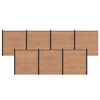 vidaXL Zaunelement 7 pcs WPC und Aluminium Braun