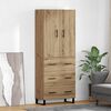 vidaXL Highboard mit Schubladen 2 pcs Artisan-Eiche 69,5 x 34 x 180 cm