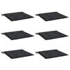 vidaXL Gartenstuhl-Kissen 6 Stk. Schwarz 50x50x4 cm Oxford-Gewebe