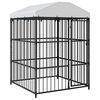 vidaXL Outdoor-Hundezwinger mit &Uuml;berdachung 150 x 150 x 200 cm