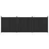 vidaXL Zaunelement 3 stk. 530 x 186,5 cm WPC und Aluminium Schwarz