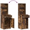 vidaXL Schminktisch mit Spiegelbeleuchtung 2 pcs Braun Holzwerkstoff