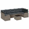 vidaXL Gartensofa-set 8 stk. 7-Sitzanzahl Grau Poly-Rattan
