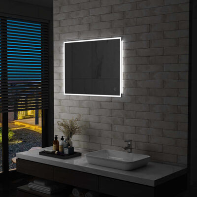 vidaXL LED-Badspiegel mit Berührungssensor 80x60 cm