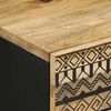 vidaXL Nachttische 2 Stk. Schwarz 40x33,5x46 cm Raues Mangoholz