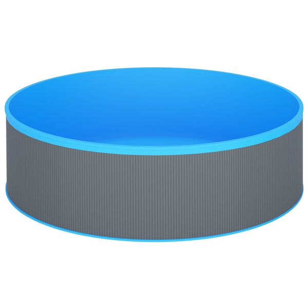 vidaXL Planschbecken mit Einh&auml;ngeskimmer und Pumpe 350x90 cm Grau