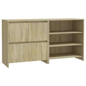 vidaXL 2-tlg. Sideboard Sonoma-Eiche Holzwerkstoff