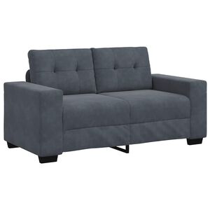 vidaXL Zweisitzer-Sofa Dunkelgrau 160x77x82 cm Samt