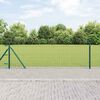 vidaXL Zaun mit Pfosten Gr&uuml;n 0,6 x 50 m Stahl