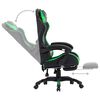 vidaXL Gaming-Stuhl mit Fußstütze Grün und Schwarz Kunstleder