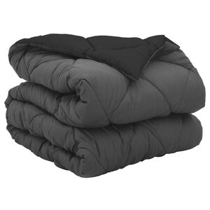 vidaXL Ganzjahresbettdecke Schwarz und Anthrazit 200 x 135 cm