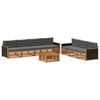vidaXL Outdoor-Sofagarnitur 8 pcs Natur und Anthrazit 79 x 79 x 37 cm
