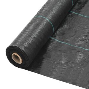 vidaXL Unkraut- und Wurzelschutzfolie PP 2 x 50 m Schwarz
