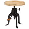 vidaXL Beistelltisch 45 x (45-62) cm Massivholz Mango und Gusseisen