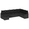 vidaXL Gartensofa-set mit Kissen mit Speicher 8 pcs Poly-Rattan