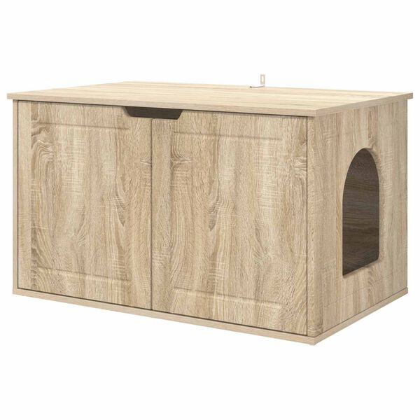 vidaXL Katzenhaus Sonoma 85 x 55 x 50,5 cm Holzwerkstoff