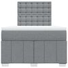 vidaXL Boxspringbett mit Matratze Hellgrau 120x190 cm Stoff