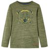 vidaXL Kinder-Langarmshirt Khaki Melange 104