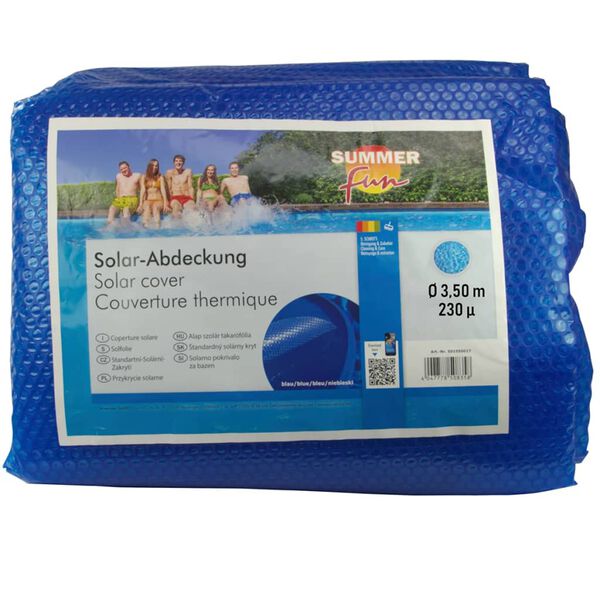 Summer Fun Sommer Poolabdeckung Solar Rund 350 cm PE Blau