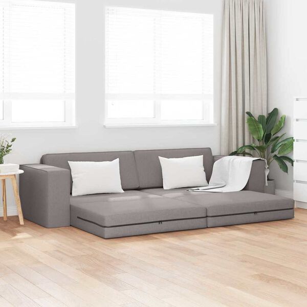 vidaXL Schlafsofa Taupe 245 x 78 x 77 cm Samt