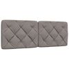 vidaXL Bett mit Matratze Taupe 140x190 cm Stoff