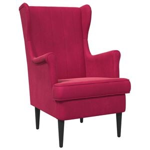 vidaXL Sessel Weinrot Samt