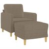 vidaXL Sessel mit Hocker Taupe 60 cm Stoff