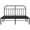 vidaXL Bettgestell mit Kopfteil Metall Schwarz 140x200 cm