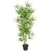 vidaXL K&uuml;nstliche Bambuspflanze mit Topf 120 cm Gr&uuml;n