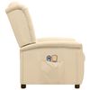 vidaXL Massagesessel Elektrisch Creme Stoff