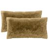 vidaXL Kissen mit Kissen HEERLEN 2 Stk. Hellgrau PV Fleece