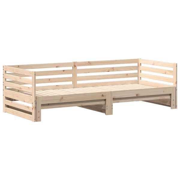 vidaXL Tagesbett mit Ausziehbett ohne Matratze 80x200 cm