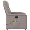 vidaXL Massagesessel mit Aufstehhilfe Taupe Stoff