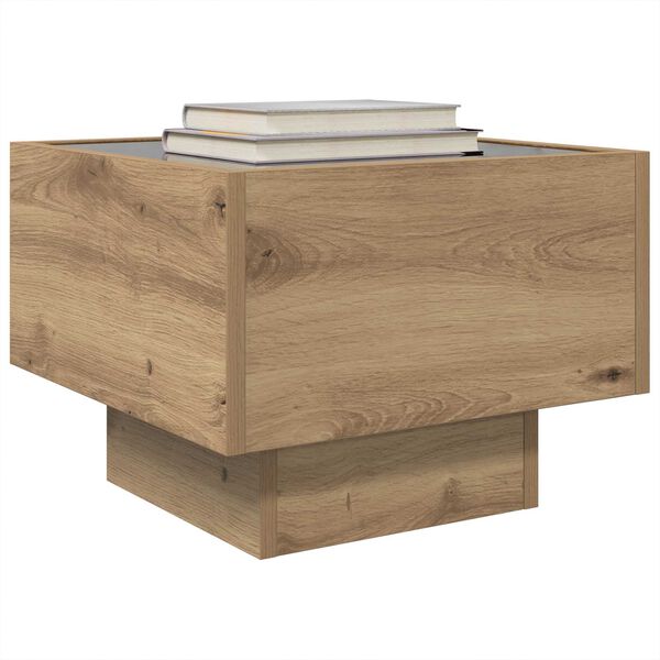 vidaXL Couchtisch Artisan-Eiche 40 x 40 x 30 cm Holzwerkstoff