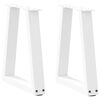 vidaXL Couchtischbeine V-Form 2 St&uuml;ck Wei&szlig; 28x(42-43,3) cm Stahl