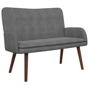 vidaXL 2-Sitzer Sofa Dunkelgrau 115 x 61 x 87 cm Samt