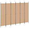 vidaXL 6-teiliger Raumtrenner Beige 300 x 220 cm Stoff