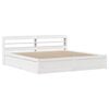 vidaXL Massivholzbett mit Kopfteil Wei&szlig; 180x200 cm Kiefer
