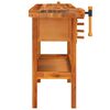 vidaXL Werkbank mit Schubladen Schraubst&ouml;cken 124x52x83 cm Akazienholz